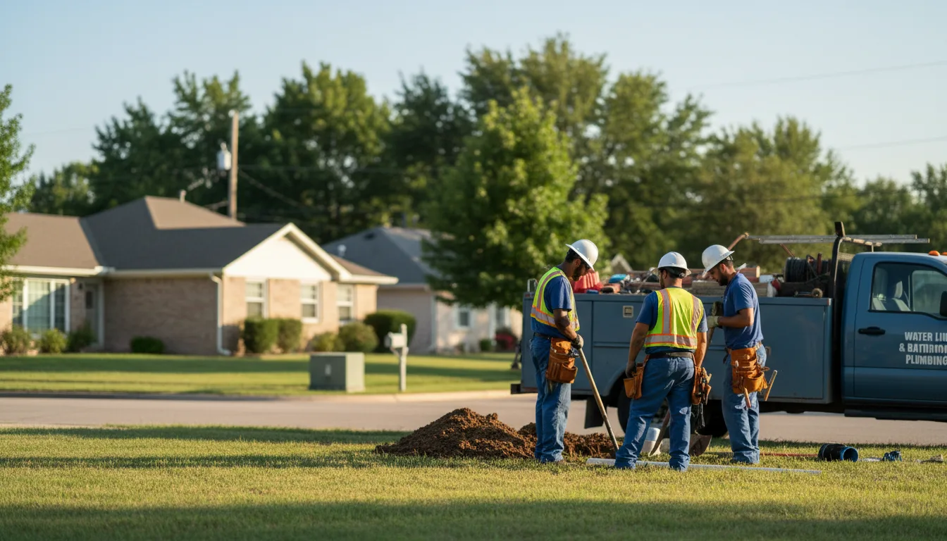 Residential water line and bathroom plumbing service in Clarksville, AR